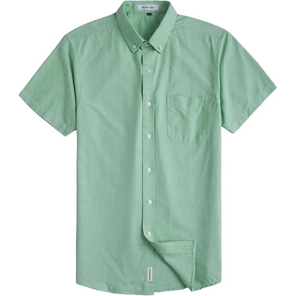 Cutter & Buck Green Easy Care Short Sleeve Casual Button Down Shirt 2XT Tall